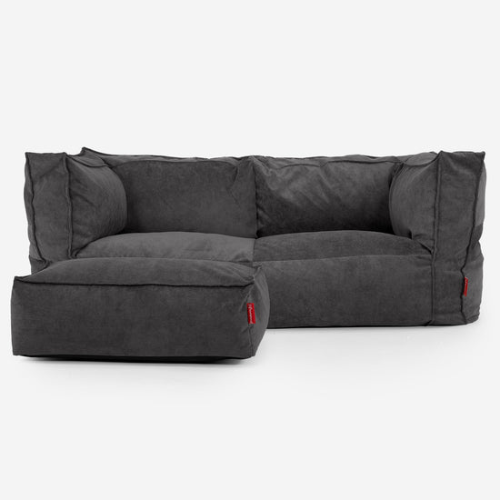 2-Sitzer Albert Sitzsacksofa - Feincord Anthrazit 02