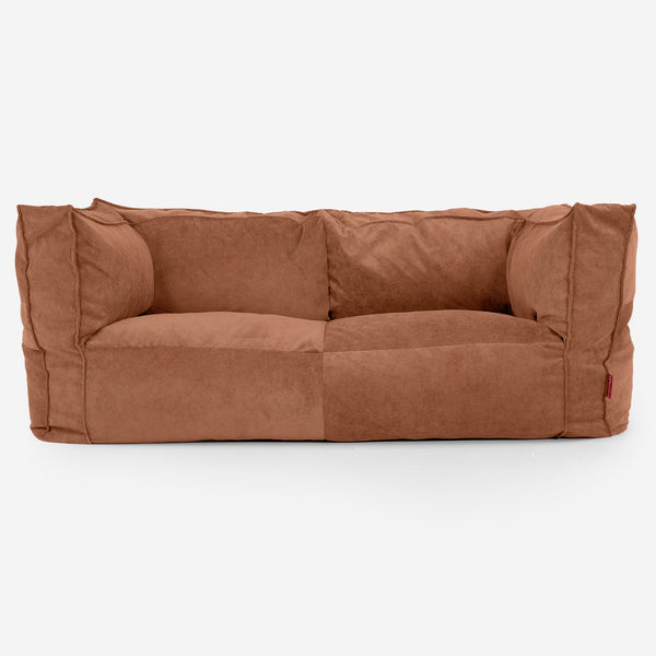 2-Sitzer Albert Sitzsacksofa - Feincord Bernsteinfarbe 01