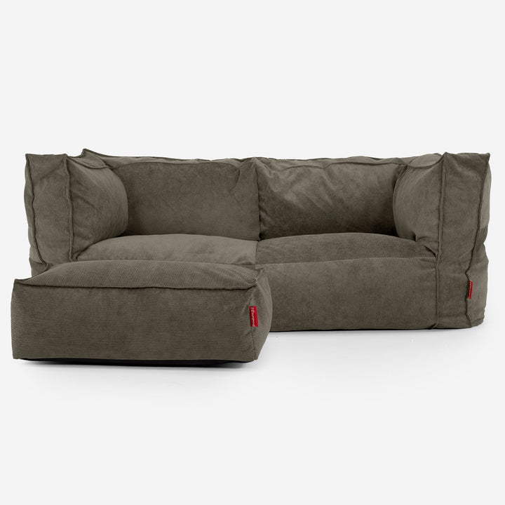 2-Sitzer Albert Sitzsacksofa - Feincord Olivgrün 02