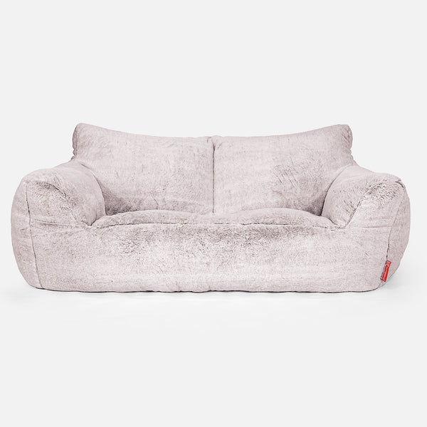 Josephine Sitzsack Sofa - Kaninchen Kunstfell Pastellrosa 01