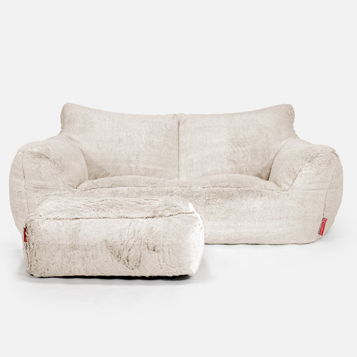 Josephine Sitzsack Sofa - Kaninchen Kunstfell Weiß 02