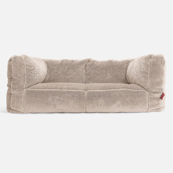 2-Sitzer Albert Sitzsacksofa - Teddy Kunstfell Nerzfarben 01