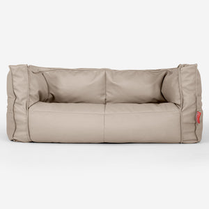 2-Sitzer Albert Sitzsacksofa - Veganes Leder Elfenbein