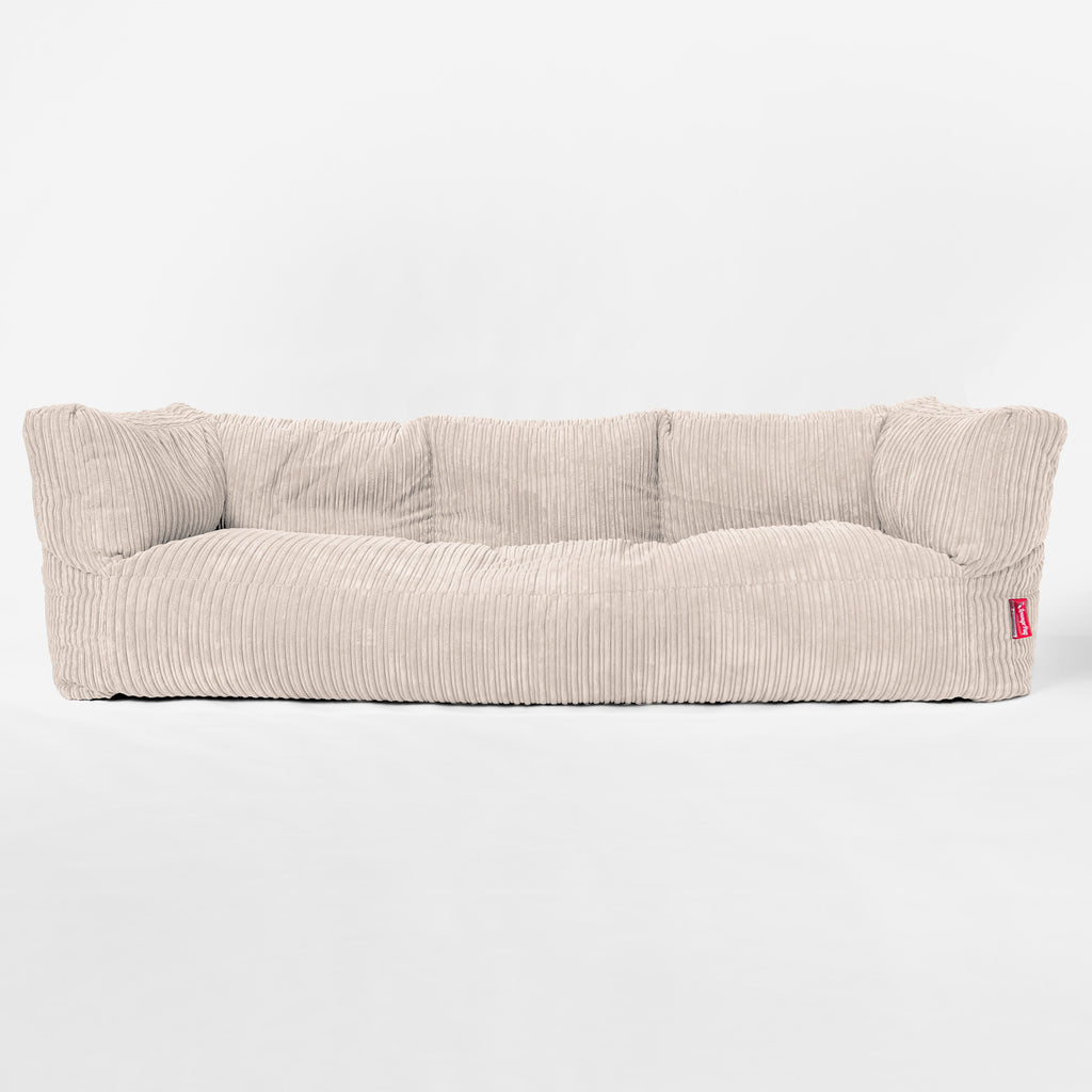3-Sitzer Albert Sitzsacksofa - Cord Elfenbein 01
