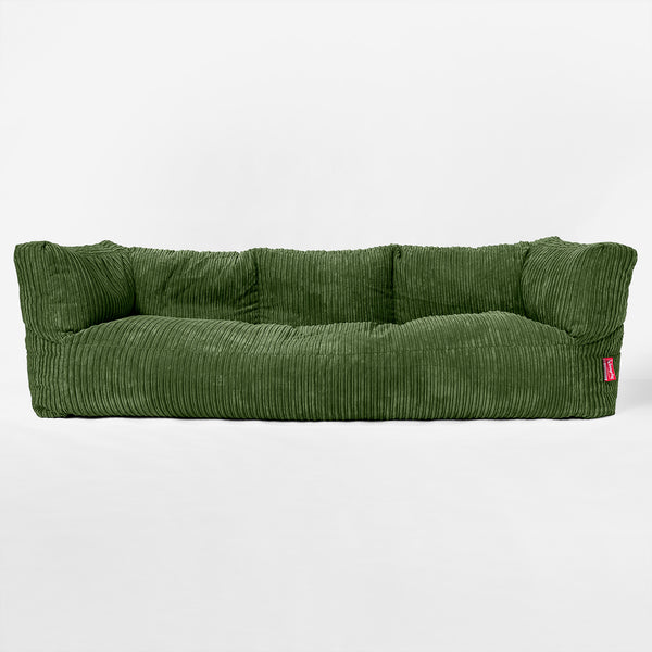 3-Sitzer Albert Sitzsacksofa - Cord Nadelwaldgrün 01