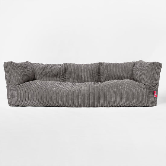 3-Sitzer Albert Sitzsacksofa - Cord Graphitgrau 01