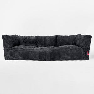 3-Sitzer Albert Sitzsacksofa - Cord Schwarz