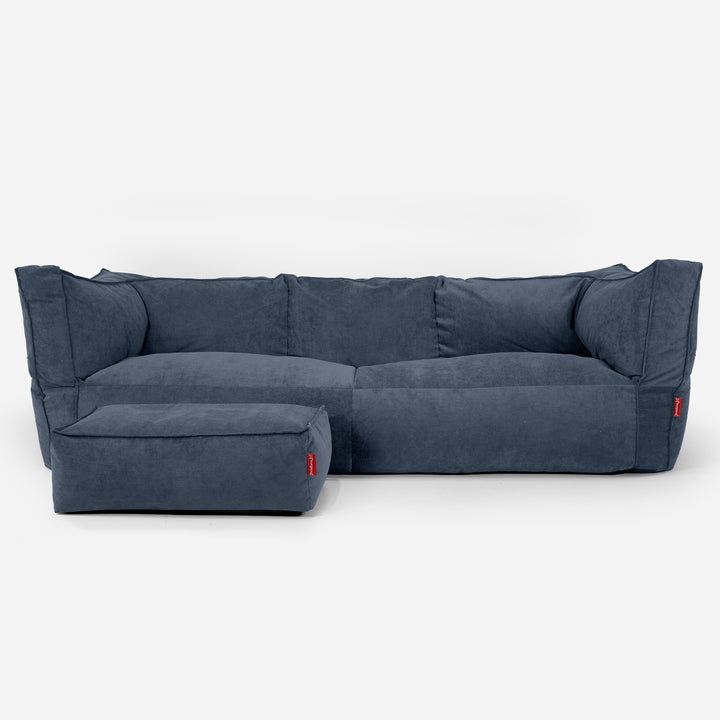 3-Sitzer Albert Sitzsacksofa - Feincord Marineblau 02