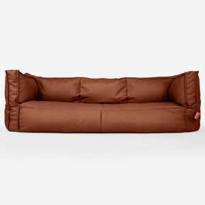 3-Sitzer Albert Sitzsacksofa - Veganes Leder Kastanienbraun