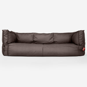 3-Sitzer Albert Sitzsacksofa - Veganes Leder Schoko