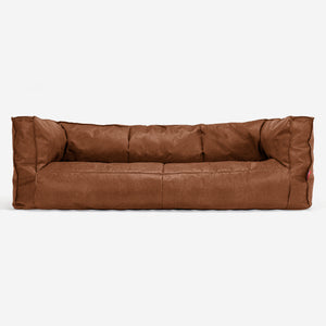 3-Sitzer Albert Sitzsacksofa - Vintage Leder Karamell