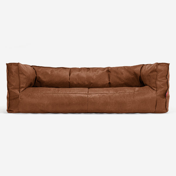 3-Sitzer Albert Sitzsacksofa - Vintage Leder Karamell 01