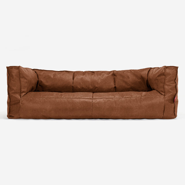 3-Sitzer Albert Sitzsacksofa - Vintage Leder Karamell 01