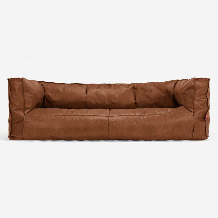 3-Sitzer Albert Sitzsacksofa - Vintage Leder Karamell 01