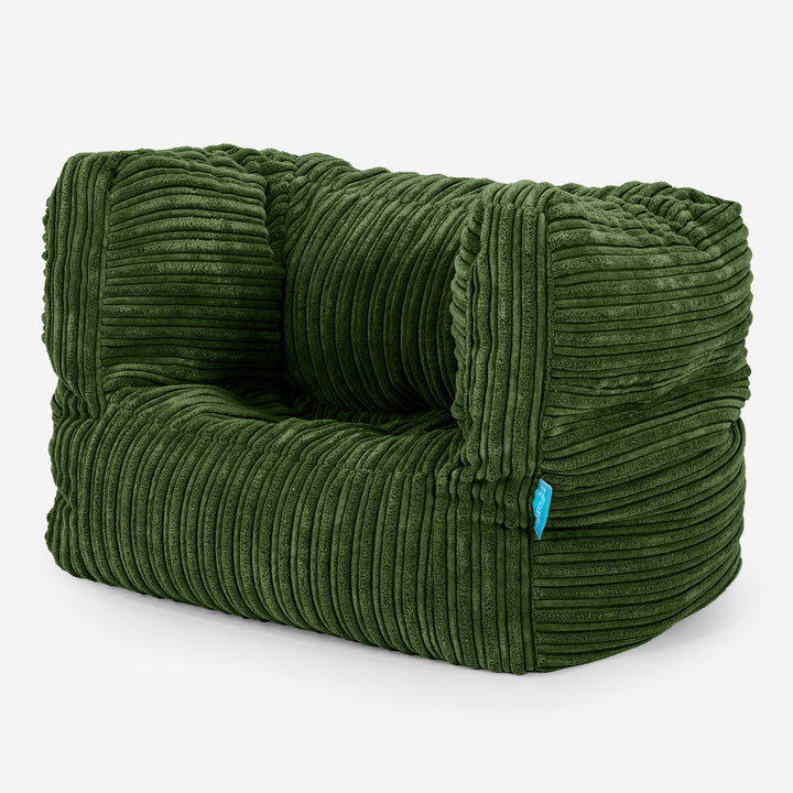 Albert Kinder Sitzsack Sessel 1-5 Jahre - Cord Nadelwaldgrün 02
