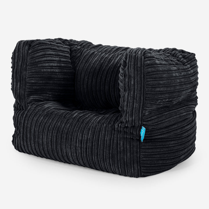 Albert Kinder Sitzsack Sessel 1-5 Jahre - Cord Schwarz 02