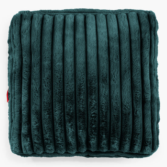 Sitzkissen - Ultra Plüsch Cord Blaugrün 02