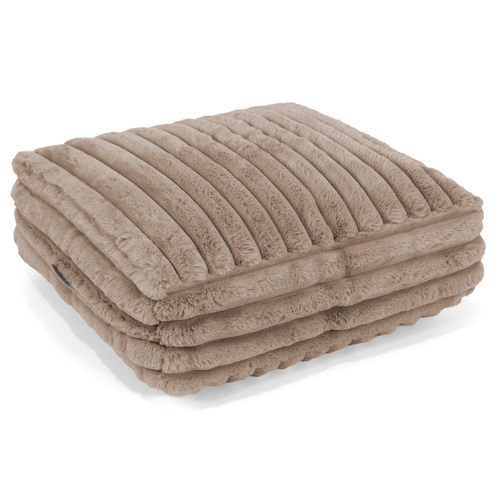Lounge Pug Bodenkissen Sitzkissen Ultra Plüsch Cord Nerzfarben Zierkissen Sofakissen Dekokissen– Big Bertha Original DE