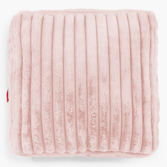 Sitzkissen - Ultra Plüsch Cord Pastellrosa 02