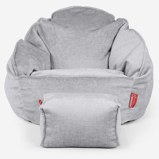 Bubble Sitzsack Sessel - Chenille Grau 02