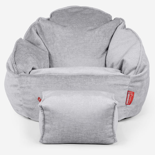 Bubble Sitzsack Sessel - Chenille Grau 02