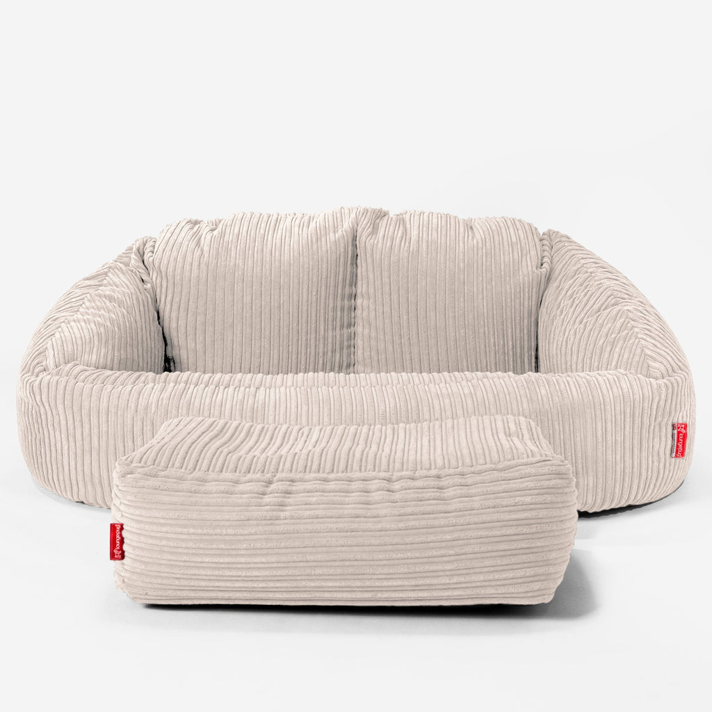 Bubble Sitzsack Sofa - Cord Elfenbein 02