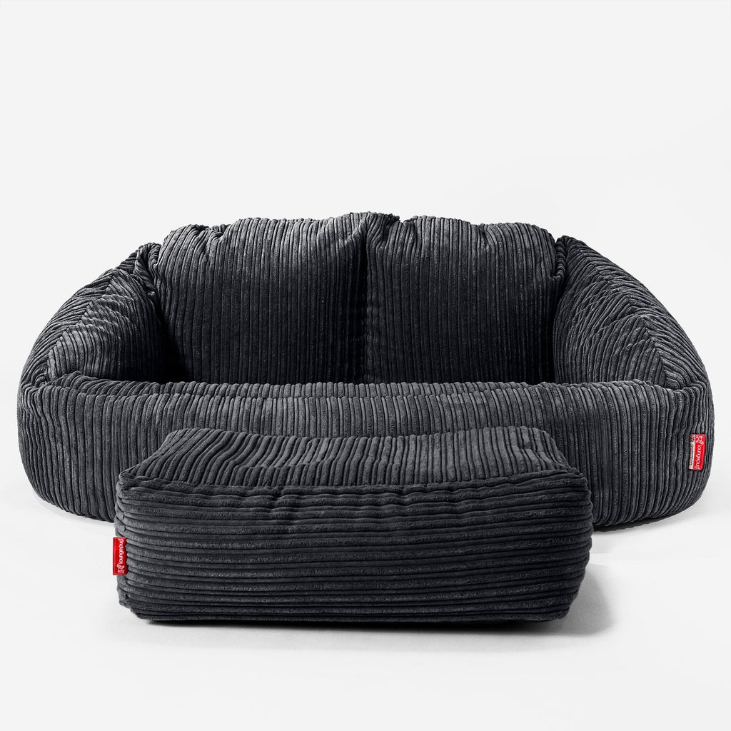 Bubble Sitzsack Sofa - Cord Schwarz 02