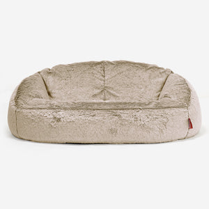 Bubble Sitzsack Sofa - Kaninchen Kunstfell Goldbraun