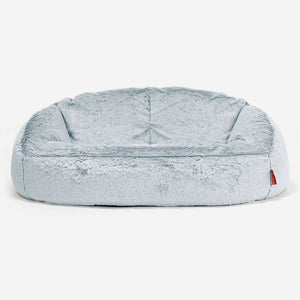 Bubble Sitzsack Sofa - Kaninchen Kunstfell Pastellblau