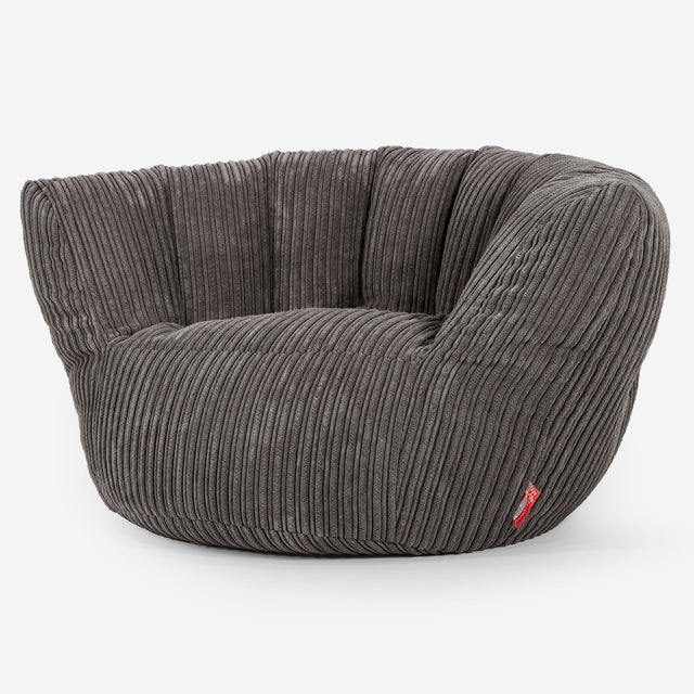 Charles Vintish Sitzsack - Cord Graphitgrau 01