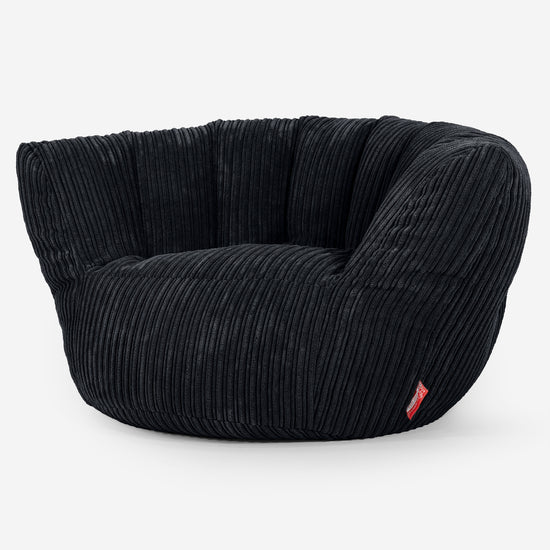 Charles Vintish Sitzsack - Cord Schwarz 01