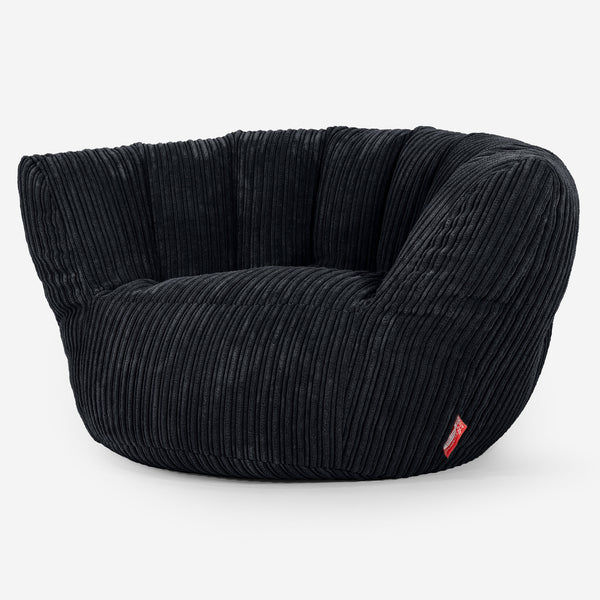 Charles Vintish Sitzsack - Cord Schwarz 01