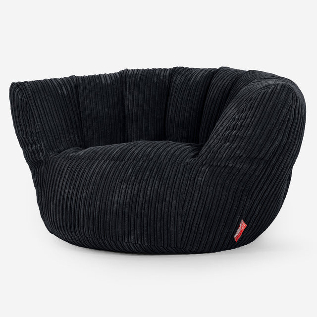 Charles Vintish Sitzsack - Cord Schwarz 01