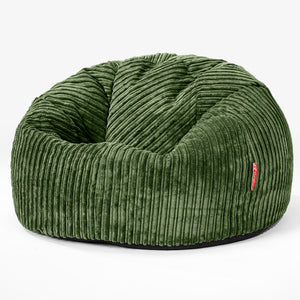 CloudSac 200 XXL Memory-Schaum Kinder Sitzsack 2-12 jahren - Cord Nadelwaldgrün