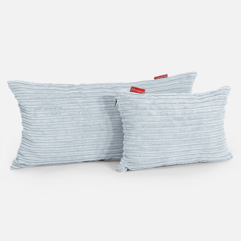 CloudSac 50 Riesen Memory-Schaum Kissen 40 x 80cm - Cord Baby Blau 03
