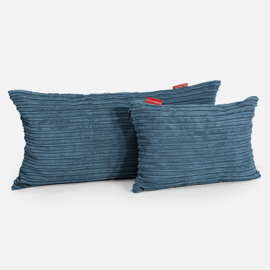 CloudSac 50 Riesen Memory-Schaum Kissen 40 x 80cm - Cord Marineblau 03