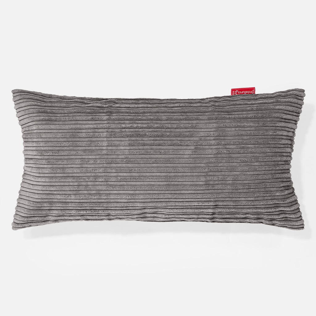 CloudSac 50 Riesen Memory-Schaum Kissen 40 x 80cm - Cord Schiefergrau 01
