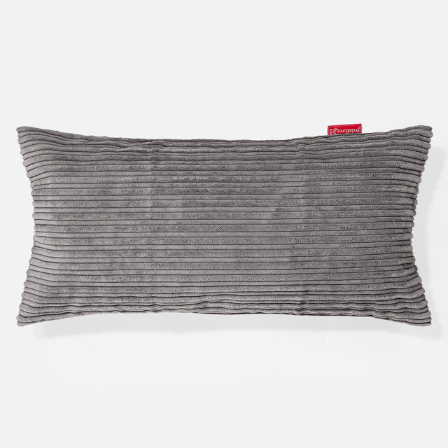 CloudSac 50 Riesen Memory-Schaum Kissen 40 x 80cm - Cord Schiefergrau 01