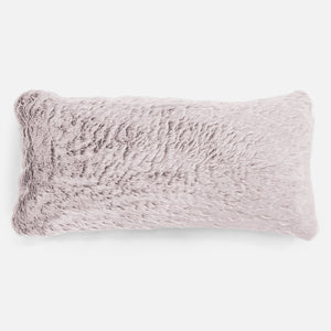 Riesen Dekokissen / Sofa Kissenbezug 40 x 70cm - Kaninchen Kunstfell Pastellrosa