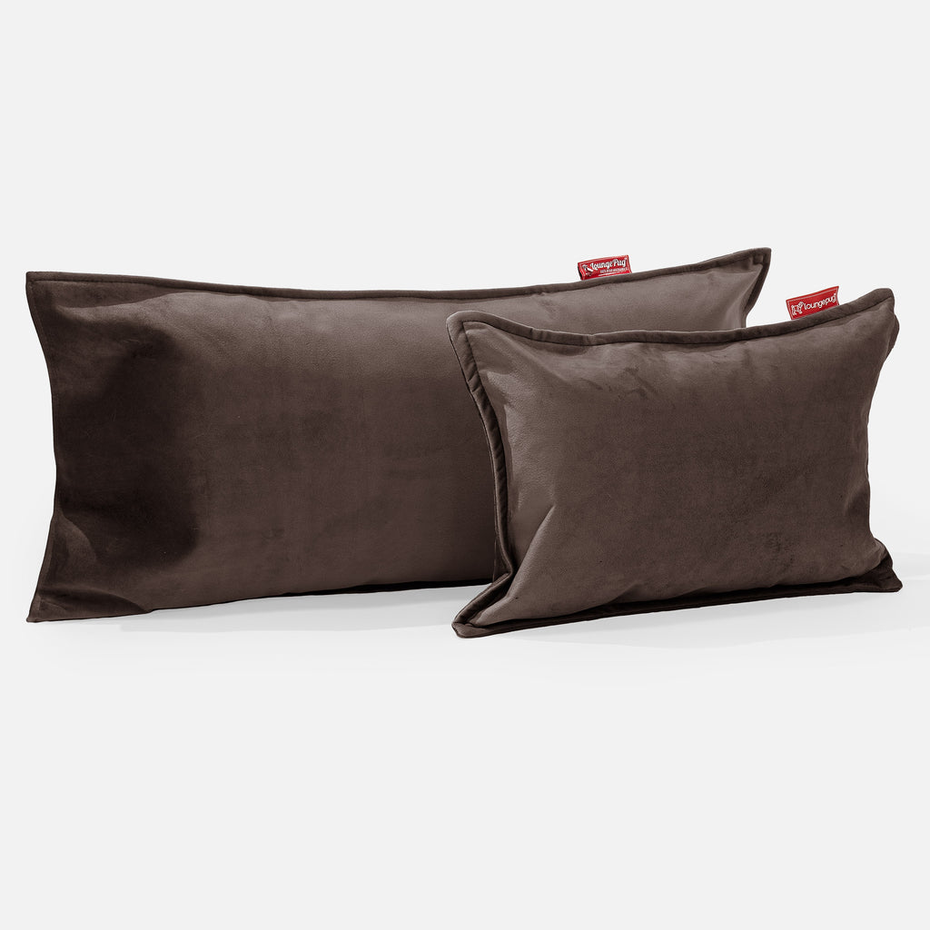 CloudSac 50 Riesen Memory-Schaum Kissen 40 x 80cm - Samt Espresso 03