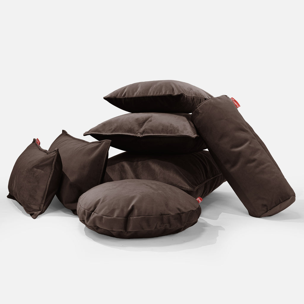 CloudSac 50 Riesen Memory-Schaum Kissen 40 x 80cm - Samt Espresso 04