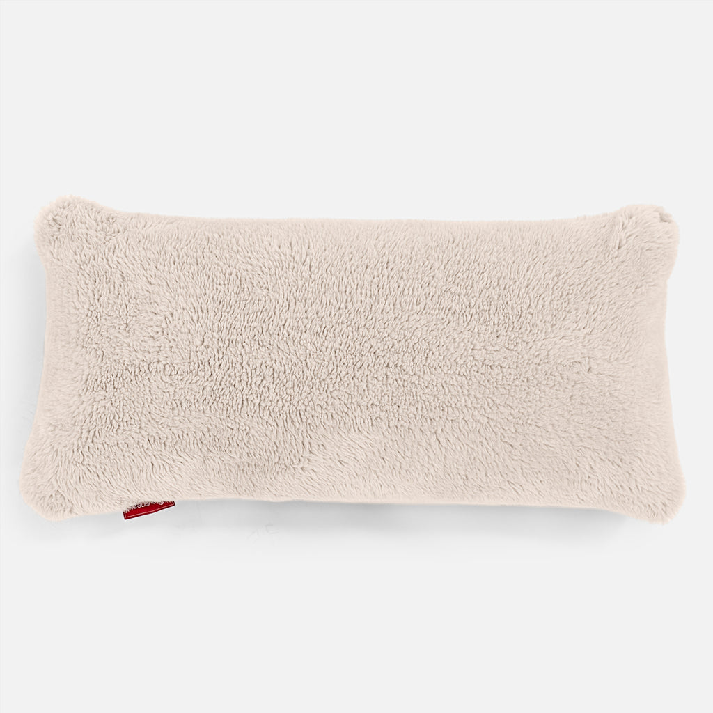 CloudSac 50 Riesen Memory-Schaum Kissen 40 x 80cm - Teddy Kunstfell Creme 01