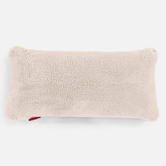 CloudSac 50 Riesen Memory-Schaum Kissen 40 x 80cm - Teddy Kunstfell Creme 01