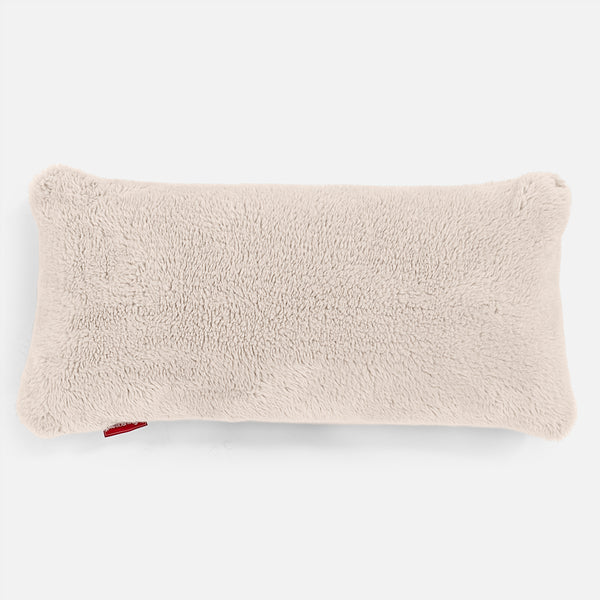 CloudSac 50 Riesen Memory-Schaum Kissen 40 x 80cm - Teddy Kunstfell Creme 01