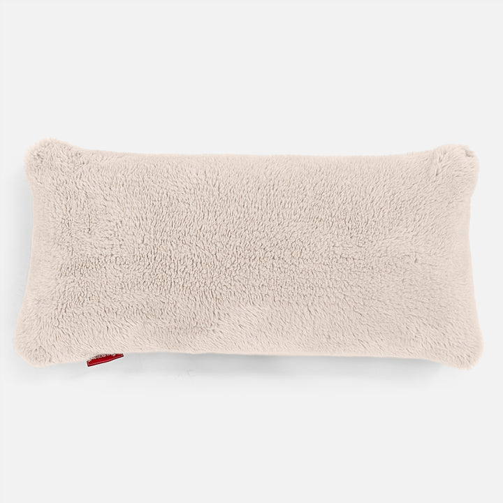 CloudSac 50 Riesen Memory-Schaum Kissen 40 x 80cm - Teddy Kunstfell Creme 01