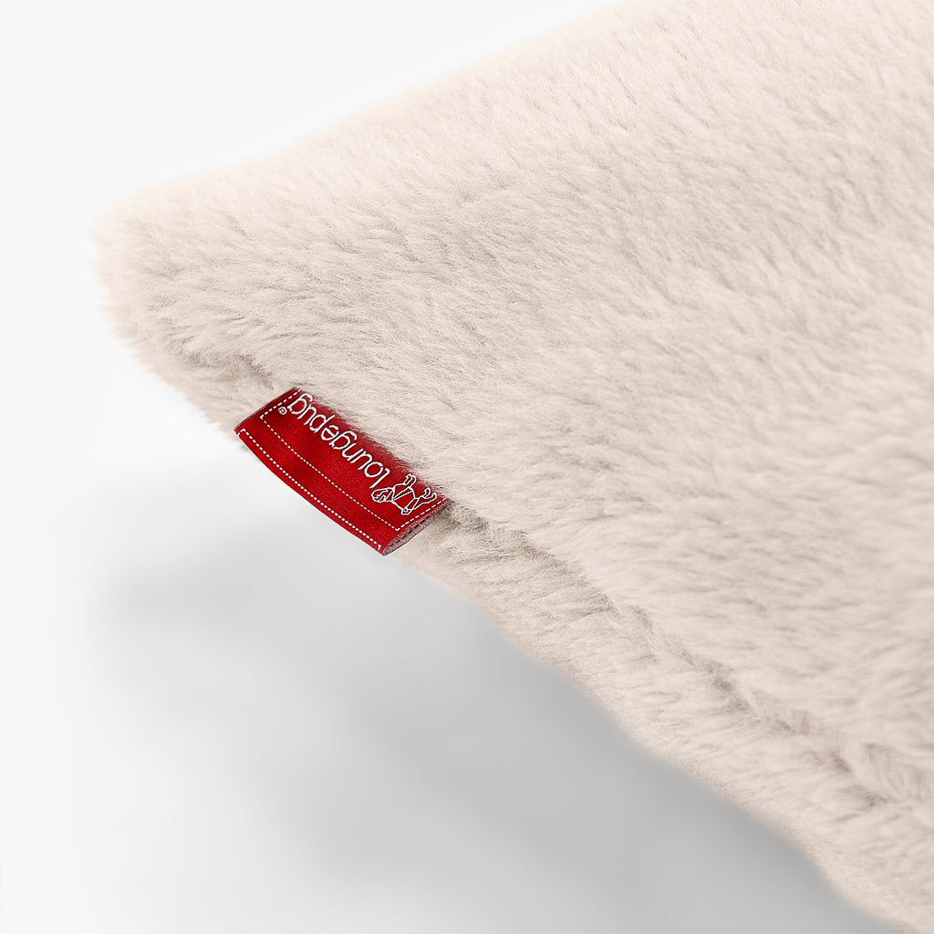 CloudSac 50 Riesen Memory-Schaum Kissen 40 x 80cm - Teddy Kunstfell Creme 02