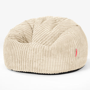 Klassischer Sitzsack Sessel - Cord Creme