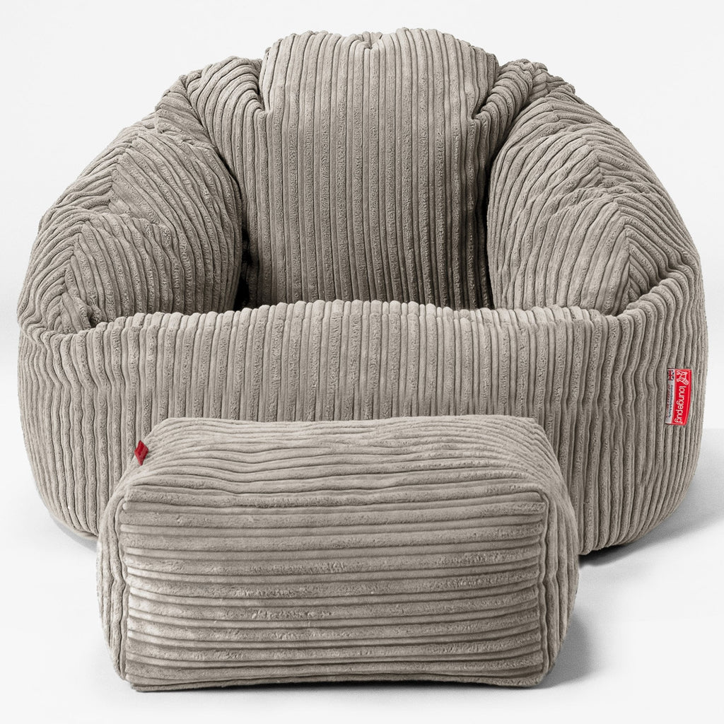 Bubble Sitzsack Sessel - Cord Nerzfarben 02