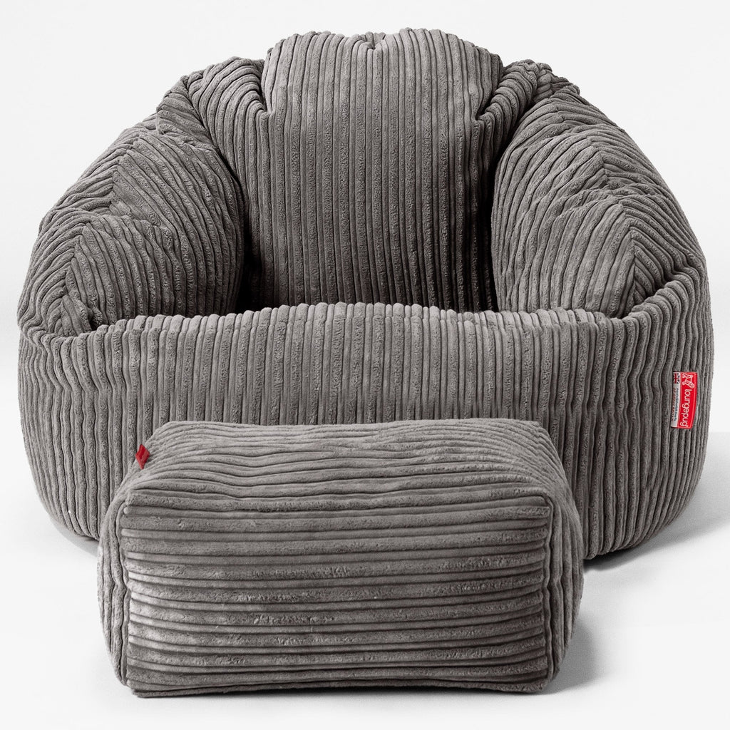 Bubble Sitzsack Sessel - Cord Schiefergrau 02