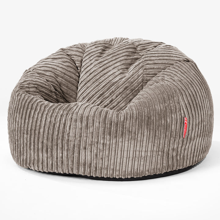 Klassischer Sitzsack Sessel - Cord Beigegrau 01